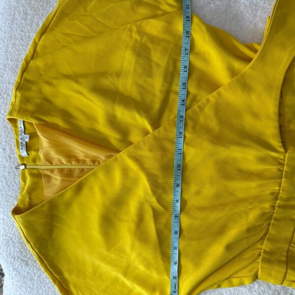 Trina Turk Womens Yellow Belted Wrap Jumpsuit Size 2 Polyester - Picture 13 of 16
